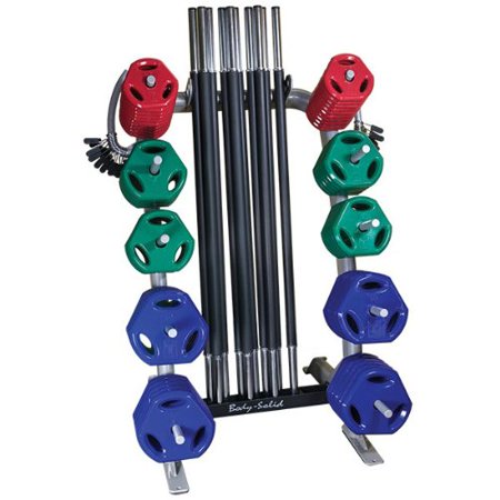 Body-Solid 5 to 50 Lb. Rubber Dumbbell Set