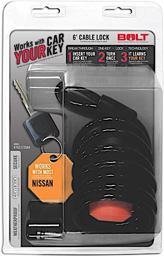 (CLAMSHELL)NISSAN VEHICLES 6FT CABLE LOCK