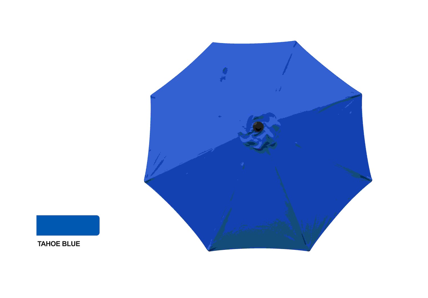 9' Aluminum Market Umbrella - Tahoe Blue