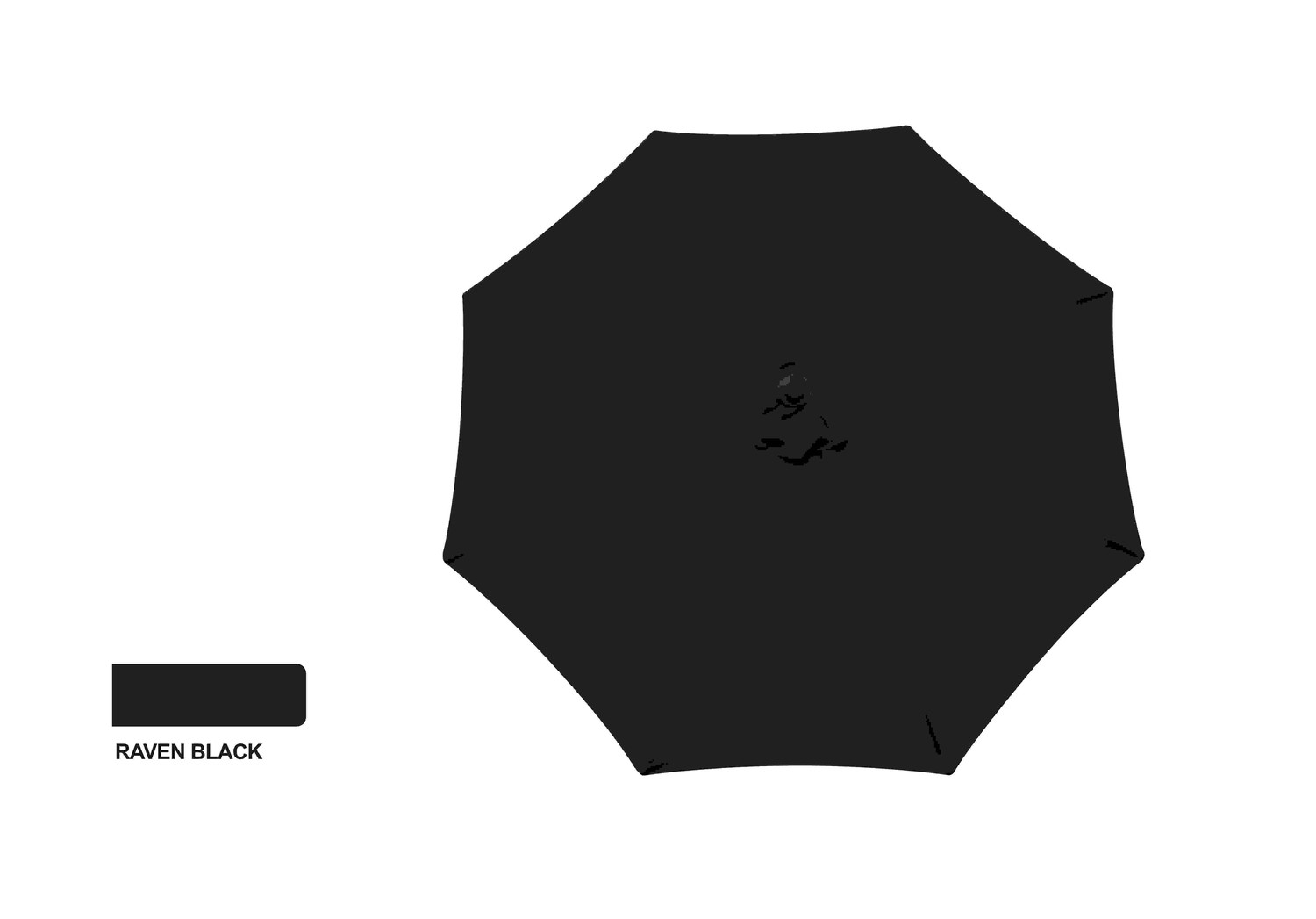 9' Aluminum Market Umbrella - Raven Black