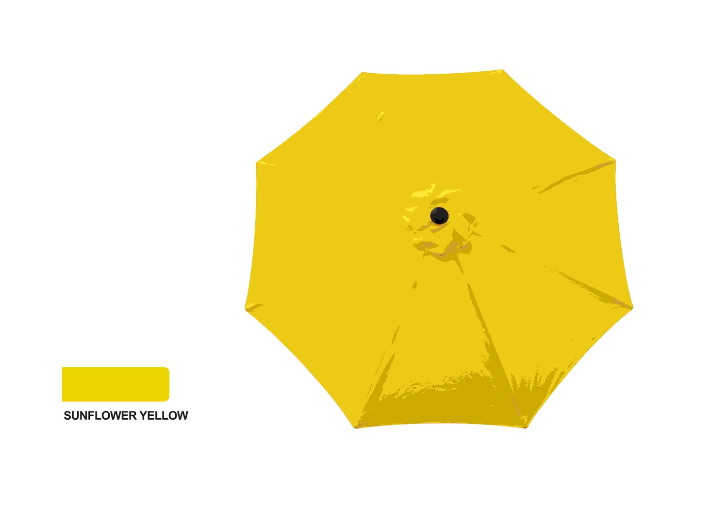 9' Aluminum Market Umbrella- Sunflower Yellow