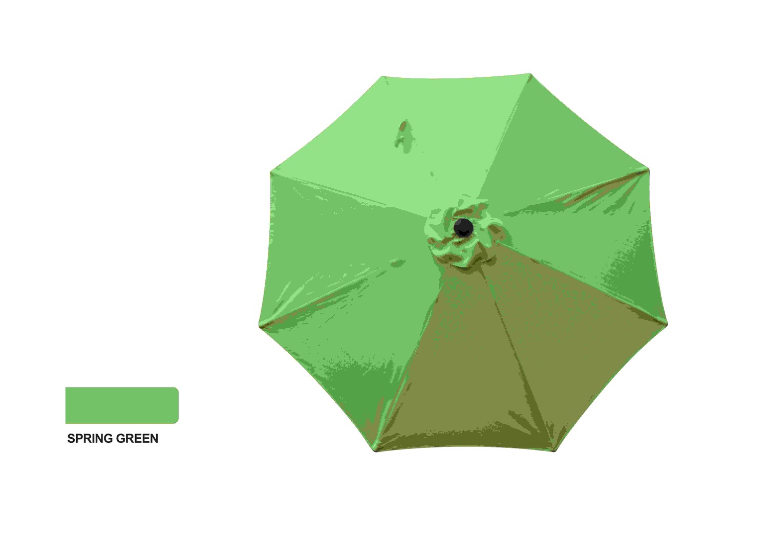 9' Aluminum Market Umbrella - Spring Green
