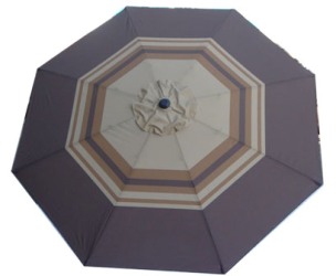 9' Decorative Vented Market Umbrella with Crank and Tilt - Marquee