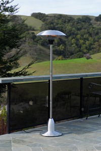 Electric Patio Heater - Full Size Pole - Stainless Steel