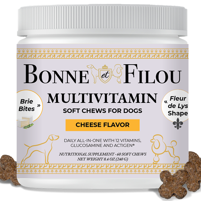 12 in 1 Multivitamin Soft Chews Dog Supplement, 60 count (Cheese flavor)