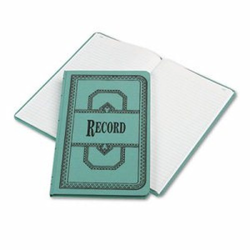 Boorum & Pease Boorum 66 Series Blue Canvas Record Books - 150 Sheet(s) - Thread Sewn - 7.62" x 12.12" Sheet Size - Blue - White