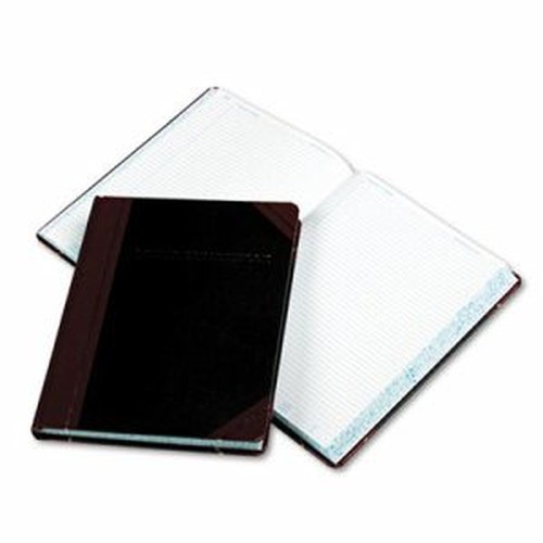 Boorum & Pease Boorum Laboratory Record Notebooks - 300 Sheets - Thread Sewn - 10 3/8" x 8 1/8" - White Paper - Black, Red Cover