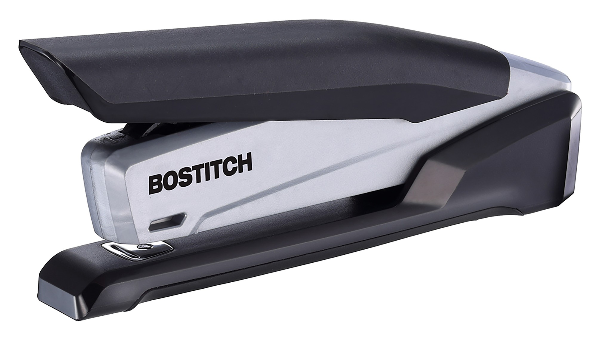 Bostitch InPower Spring-Powered Antimicrobial Desktop Stapler - 20 Sheets Capacity - 210 Staple Capacity - Full Strip - Silver, 