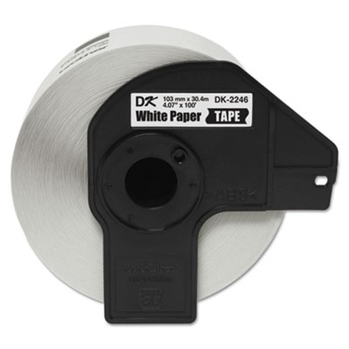 Brother Multipurpose Label - 4 1/16" x 100 ft Length - White - Paper - 1 / Roll