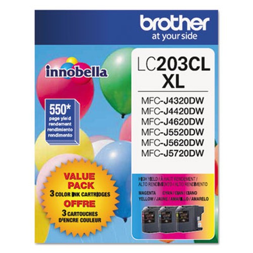 Brother Genuine Innobella LC2033PKS High Yield Ink Cartridges - Inkjet - High Yield - 550 Pages Cyan, 550 Pages Magenta, 550 Pag