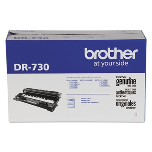 Brother Genuine DR-730 Mono Laser Drum Unit - Laser Print Technology - 12000 Pages - 1 Each