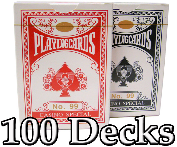 100 Decks Brybelly Playing Cards (Wide Size Standard Index)