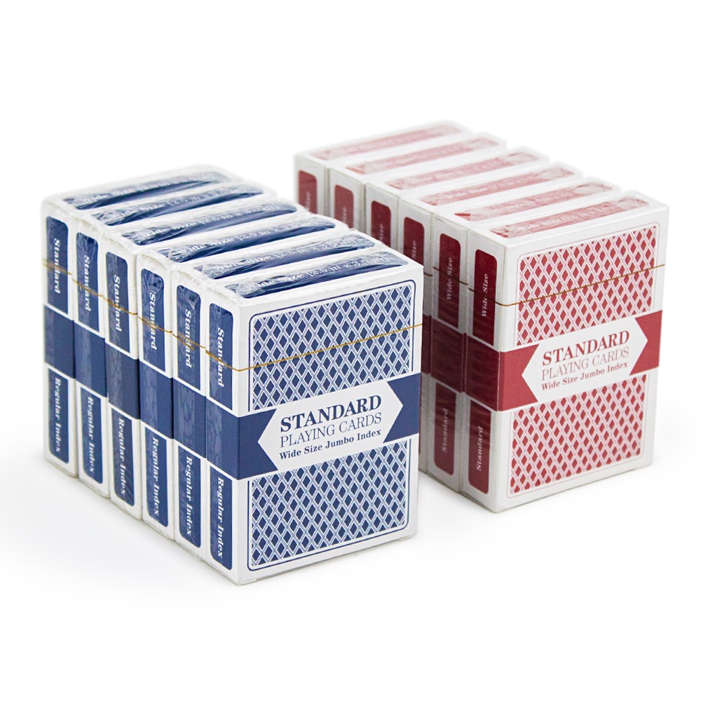 12 Decks (6 Red/6 Blue) Brybelly Cards (Wide/Jumbo) 