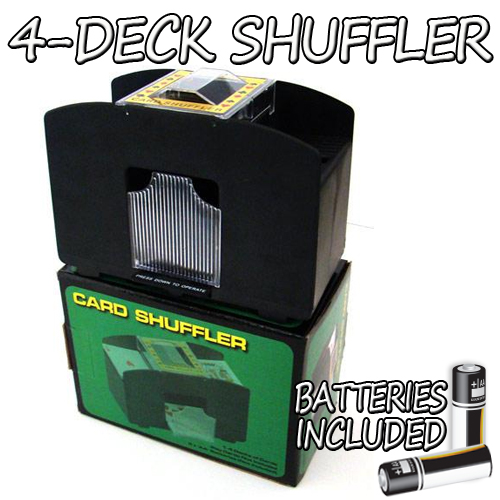 4 Deck Playing Card Shuffler w/ Batteries