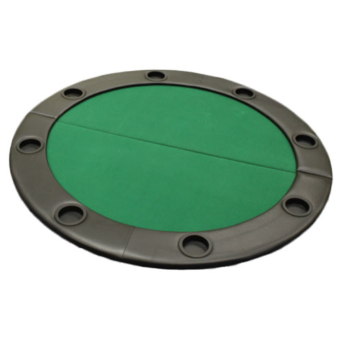 48" Round Poker Table Top w/ Padded Rail - Green