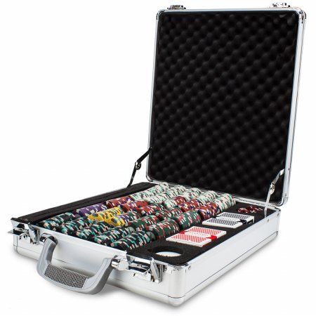 500ct Poker Knights Chip Set in Claysmith Aluminum Case