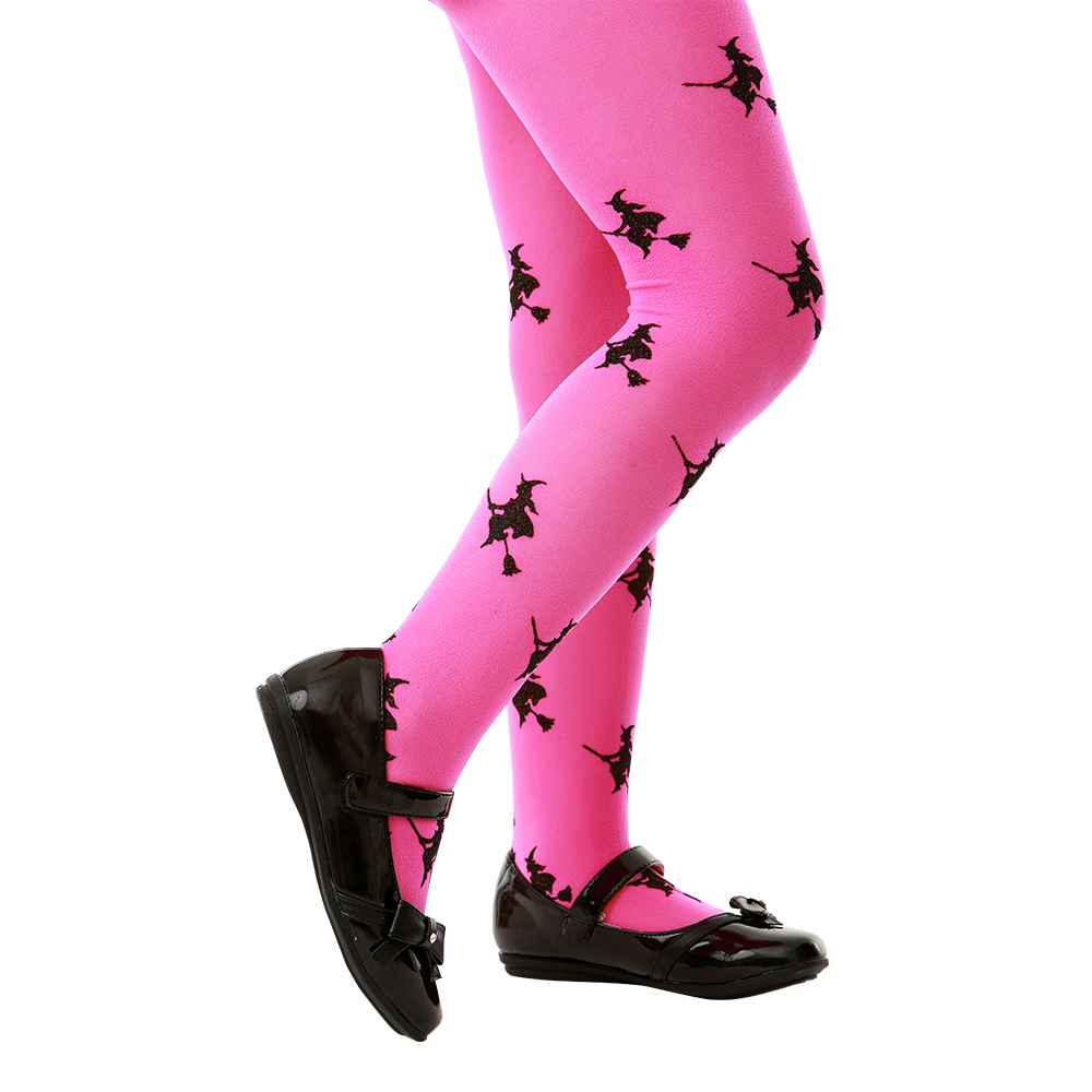 Pink Witch Costume Tights, M