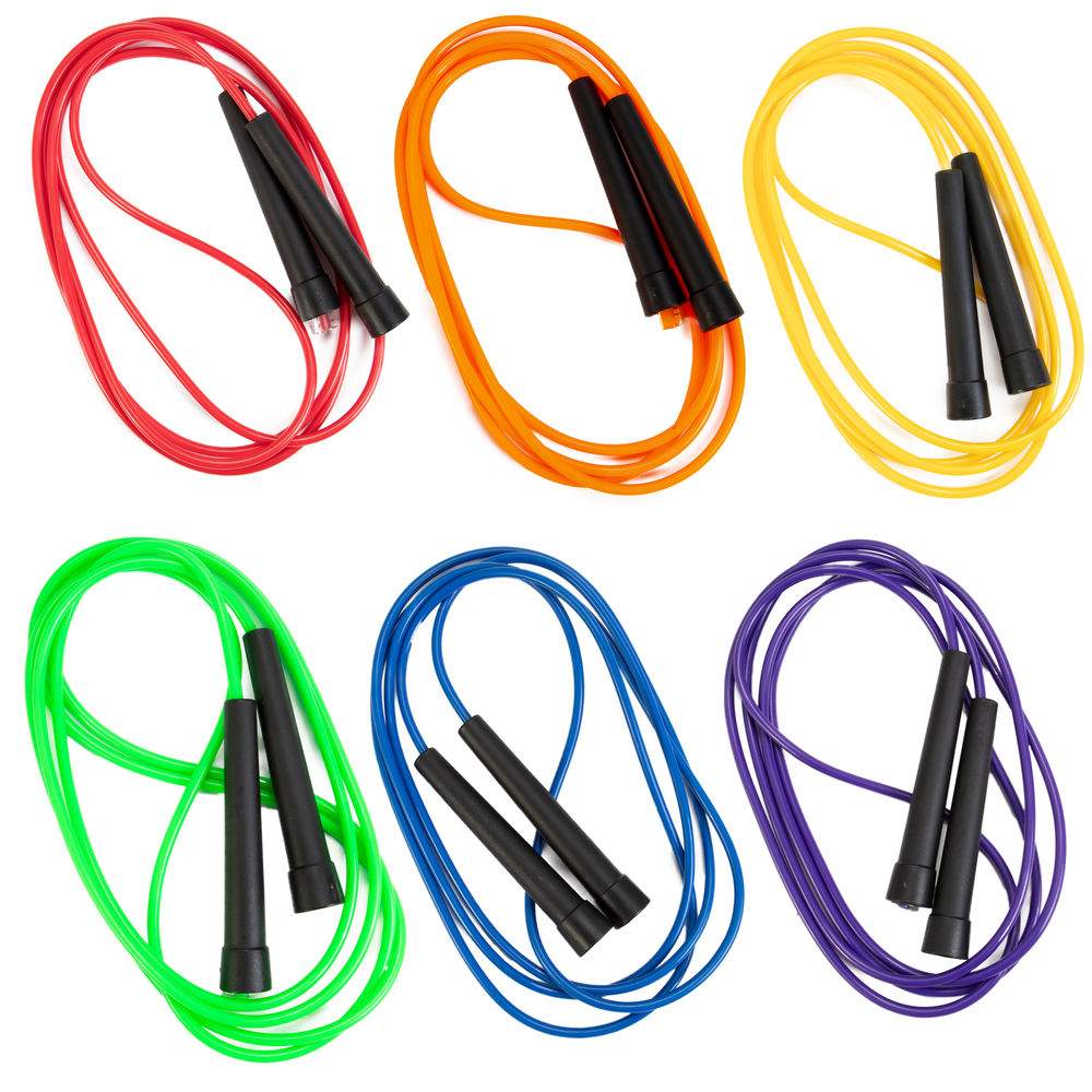 Mixed 8-foot PVC Speed Jump Ropes, 6-pack