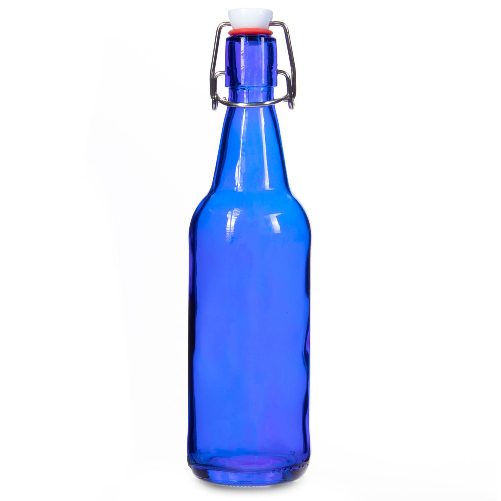 16 Oz Blue Grolsch Bottle