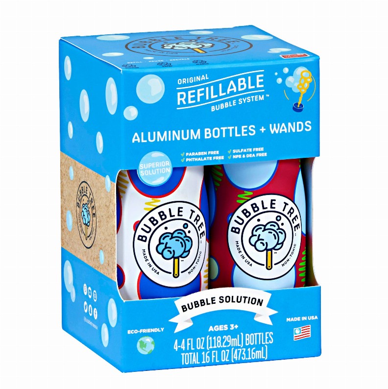 Aluminum Refillable Bubble Bottles
