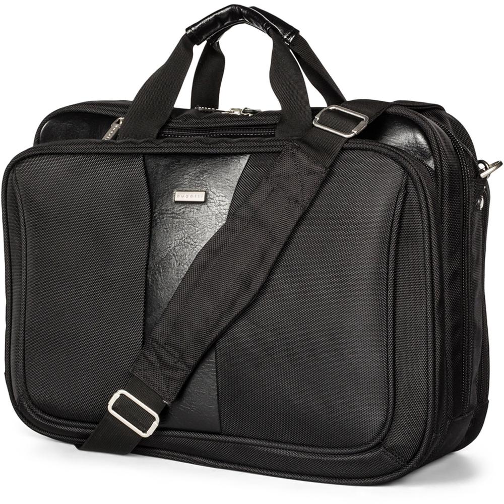 bugatti Carrying Case (Briefcase) for 17" to 17.3" Notebook - Black - Damage Resistant, Tangle Resistant Shoulder Strap - Ballis