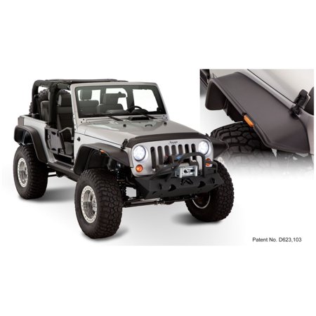 07-17 WRANGLER FITS 2-DOOR SPORT UTILITY MODELS ONLY FF FLAT STYLE 4PC