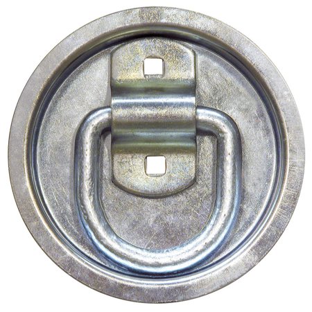 D-RING,FORGED,2-HOLE MNT W/RD REC PAN ZN