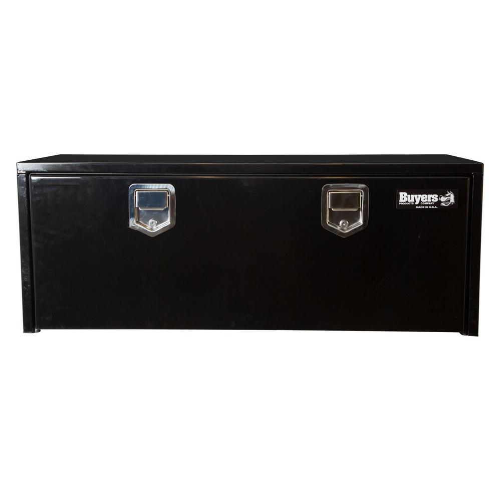 18IN X 18IN X 60IN BLACK STEEL TOOLBOX W/ SS ROTARY PADDLE LATCHES