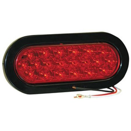 6-1/2 IN LED OVAL STOP/TURN/ TAIL LIGHT W GROMMET AND PLUG
