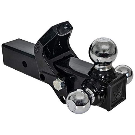 TRIBALL HITCH WITH PINTLE HOOK AND CHROME TOWING BALLS 21/2 IN RECIEVER