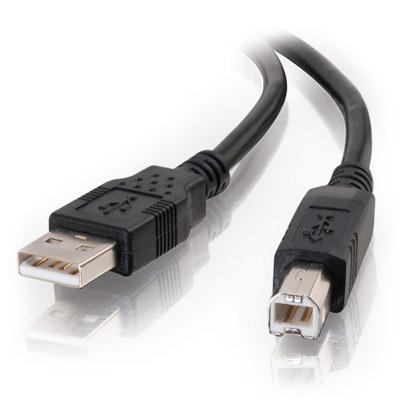 9.8' USB 2.0 A B Cable Black