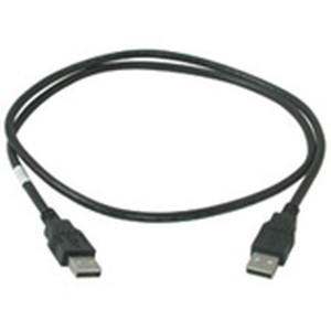 2m USB 2.0 A M to A F cable Blk