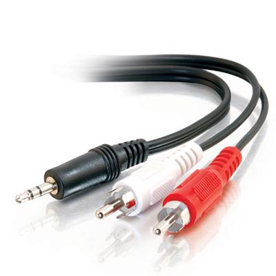 6' 3.55mm M to 2 RCA M Y Cable