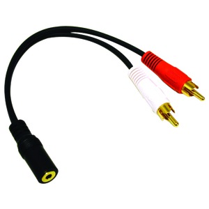 3.5mm F Stereo to M RCA Y cable