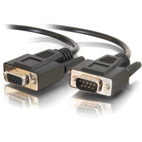 50' DB9 M F Extension Cable Black