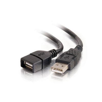 6' USB 2 A M to F Cable Black