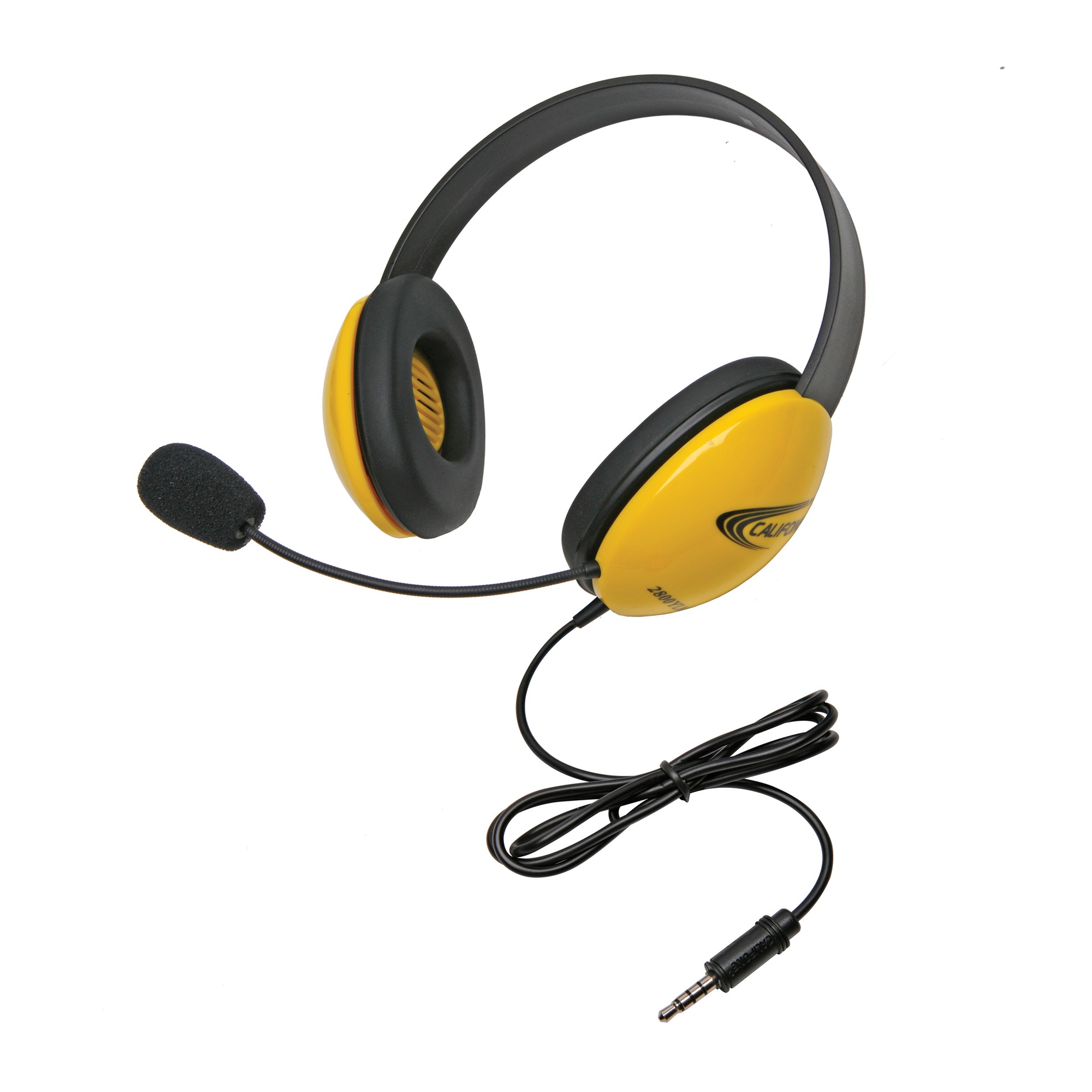 Listening First Headsets with Single 3.5mm plugs, Yellow