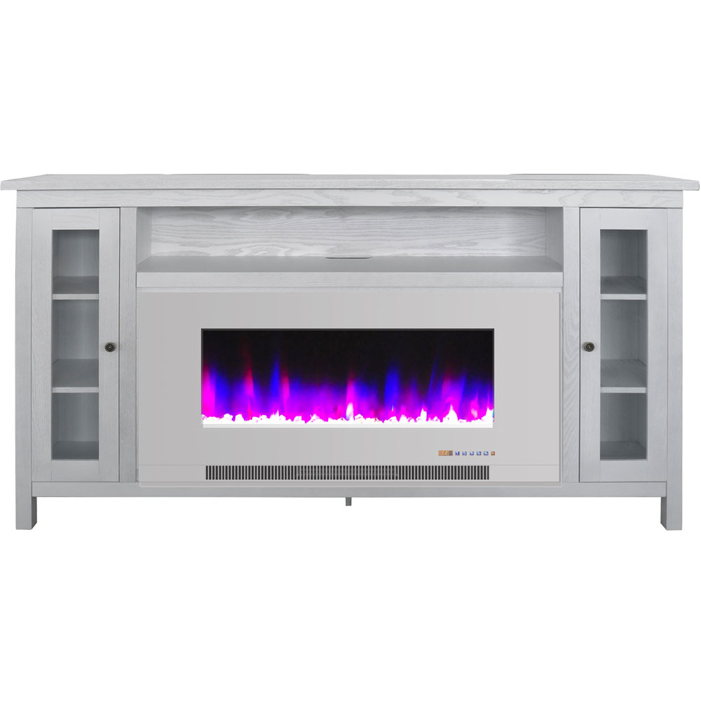 69.7"x13.4"x38.6" Somerset Fireplace Mantel with 42" Crystal Insert