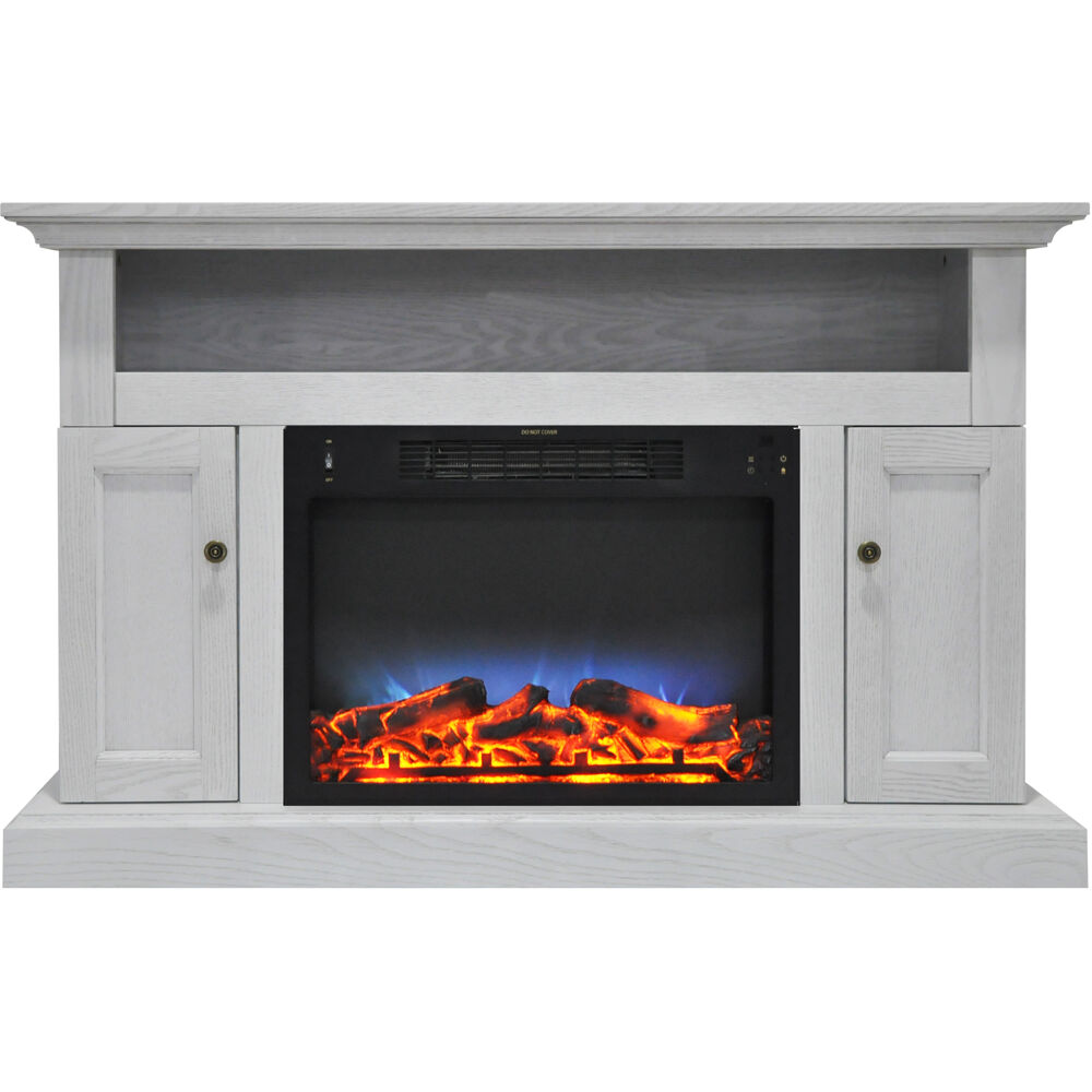 47"X30" Fireplace Mantel with LED Log Insert