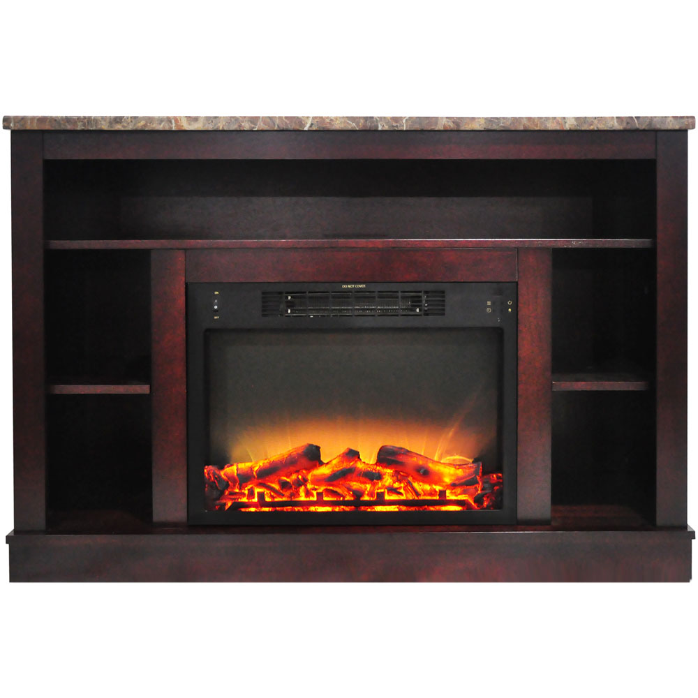 47.2"x15.7"x32.5" Seville Fireplace Mantel with Logs and Grate Insert