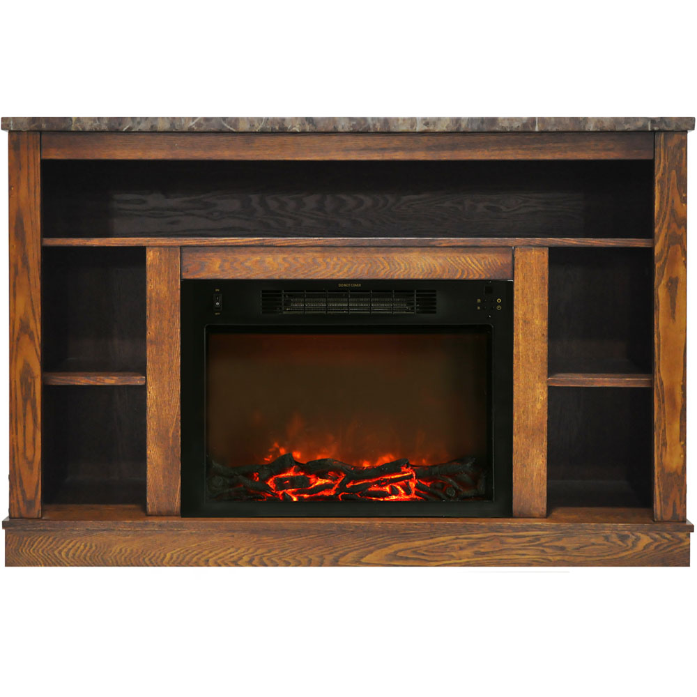 47.2"x15.7"x32.5" Seville Fireplace Mantel with Log Insert