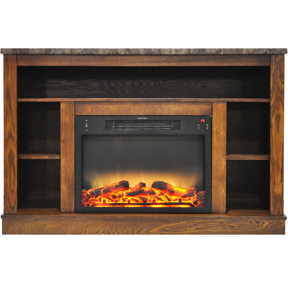 47.2"x15.7"x32.5" Seville Fireplace Mantel with Logs and Grate Insert