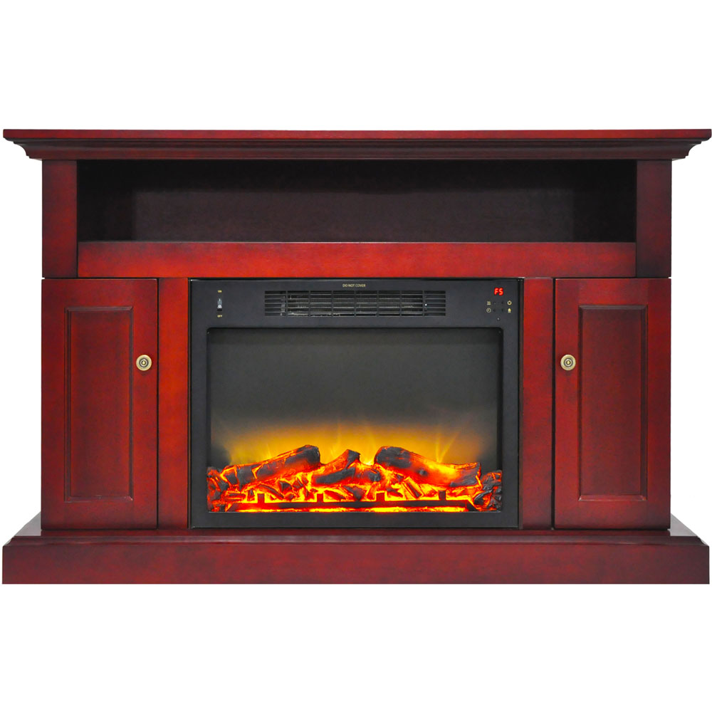 47.2"x15.7"x30.7" Sorrento Fireplace Mantel with Logs and Grate Insert