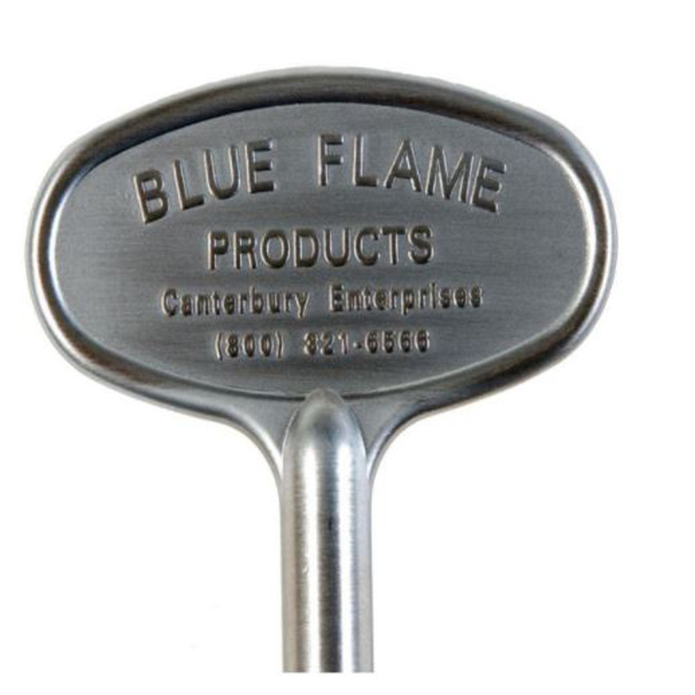 Blue Flame 3" Satin Chrome Universal Gas Valve Key - BF.KY.06