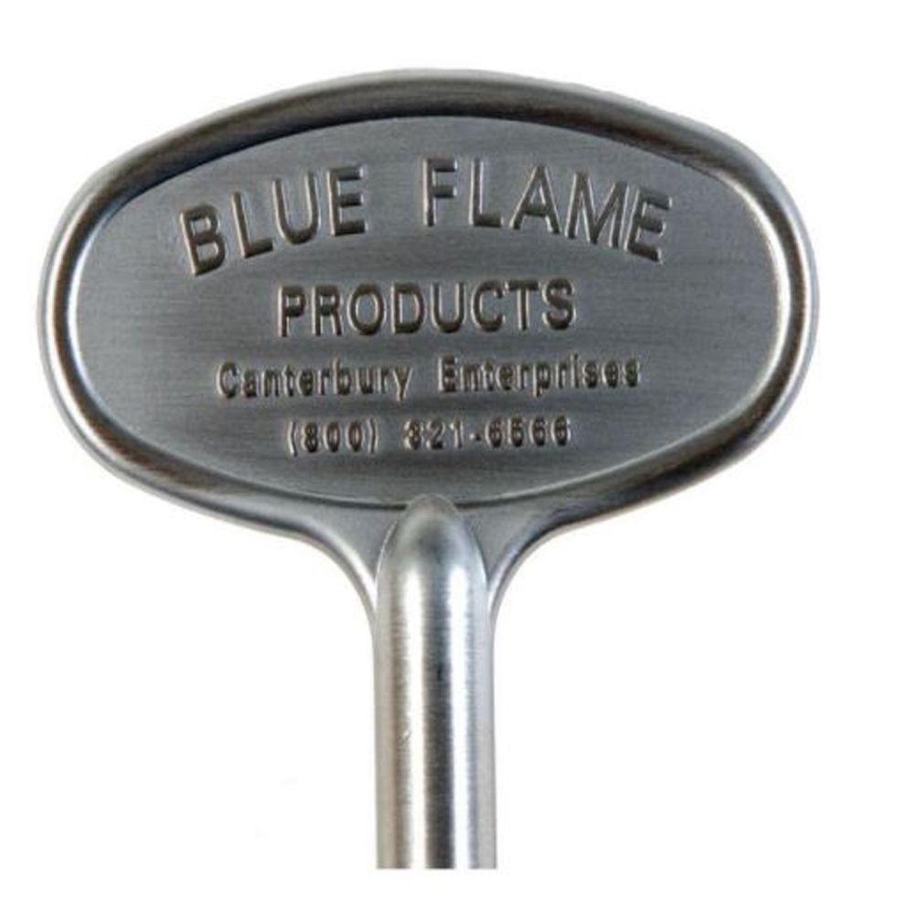 Blue Flame 8" Satin Chrome Universal Gas Valve Key - NKY.8.06