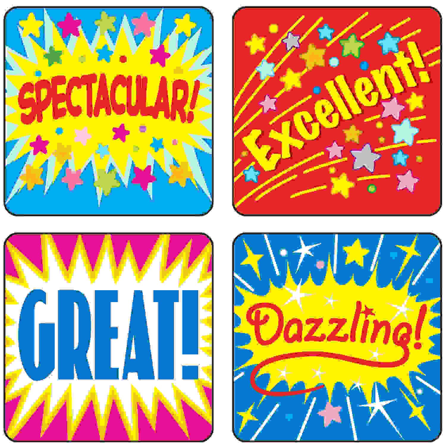 Positive Words Motivational Stickers, Pack of 120