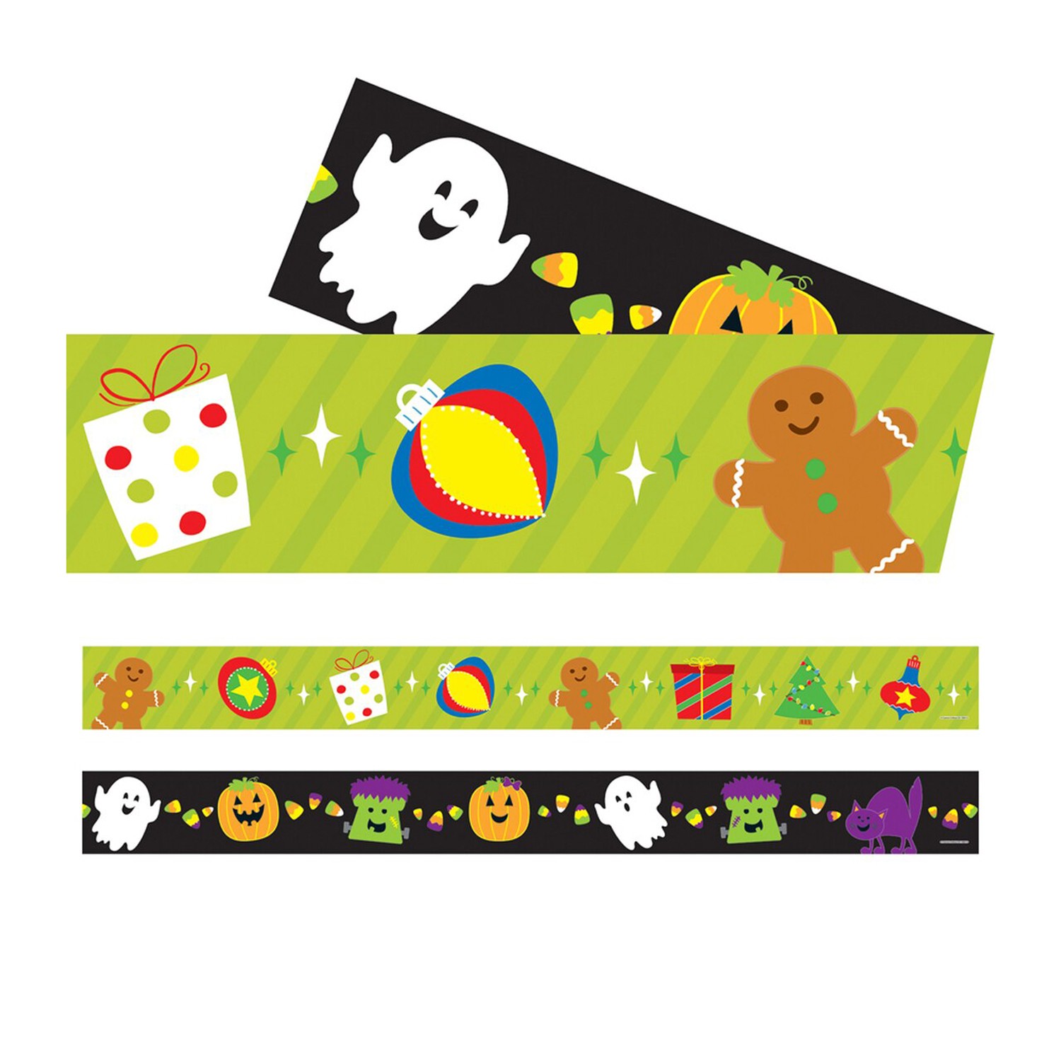 Halloween/Holiday Two-Sided Straight Borders, 36 Feet