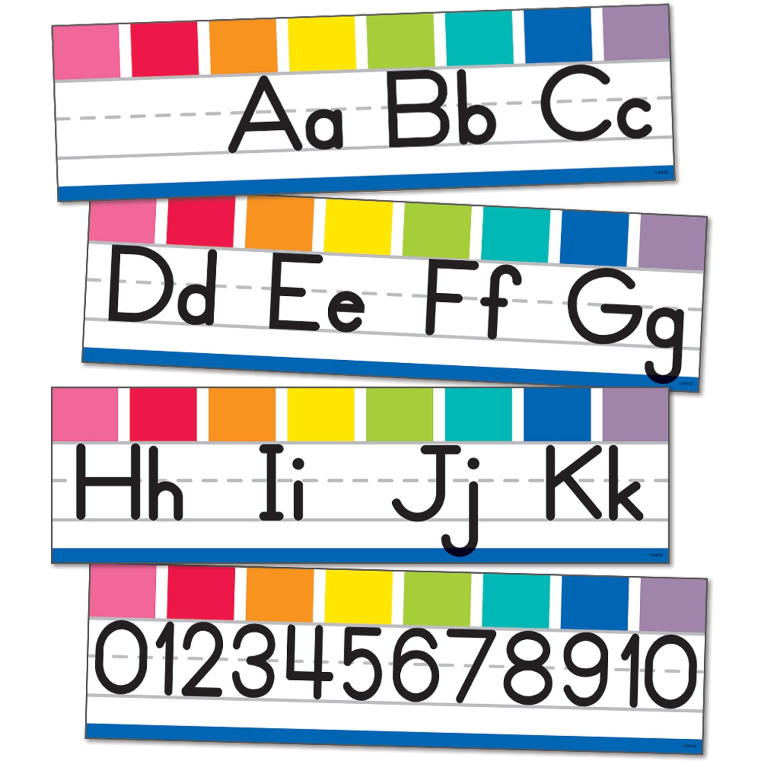Hello Sunshine Alphabet Line: Manuscript Mini Bulletin Board Set, 8 Pieces