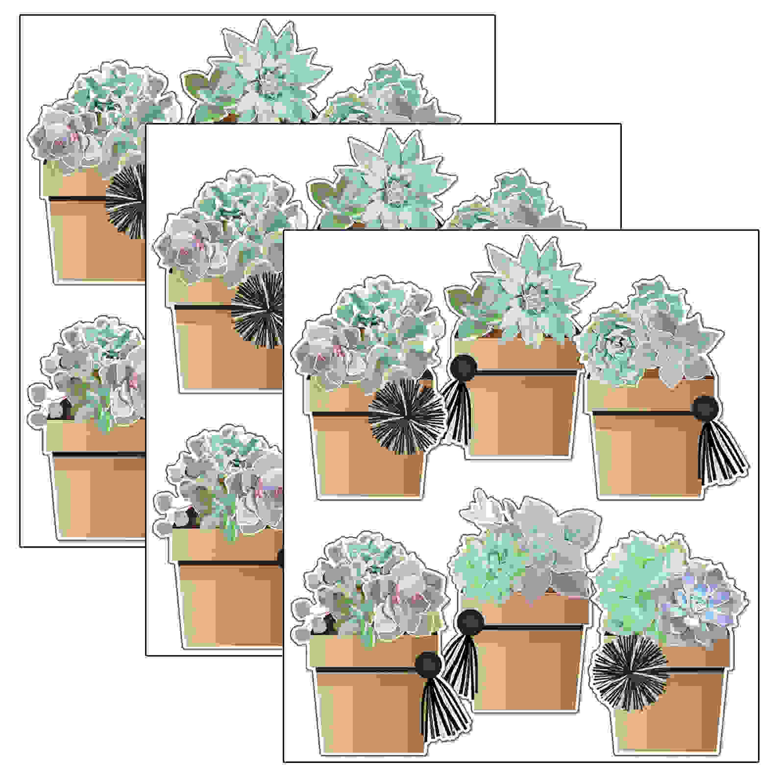 Simply Stylish Potted Succulents Cut-Outs, 36 Per Pack, 3 Packs