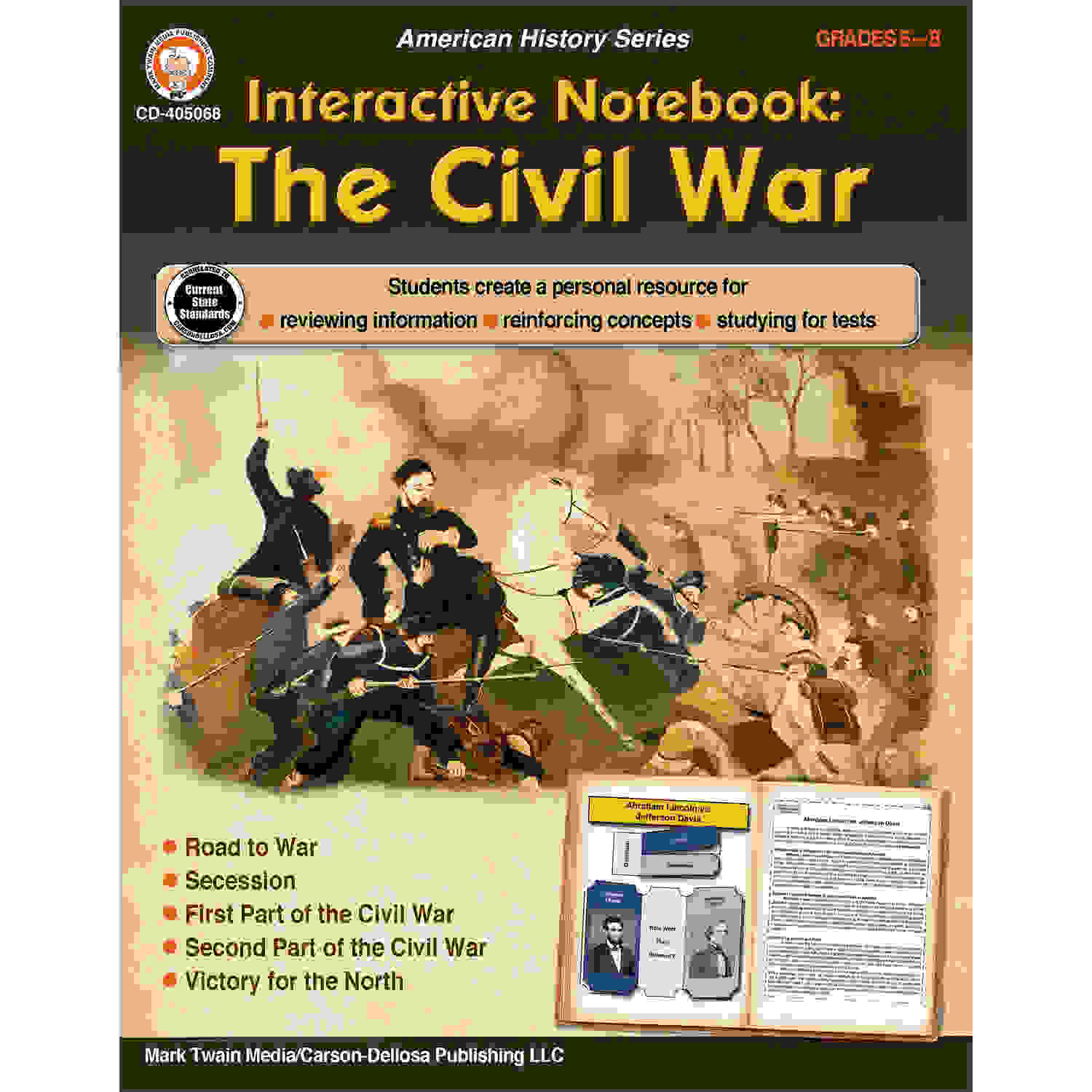 Interactive Notebook: The Civil War, Grade 5-8